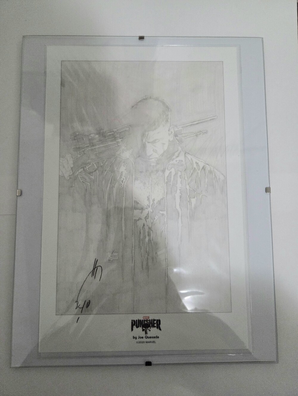 SIGNED Punisher Art Print - Joe Quesada